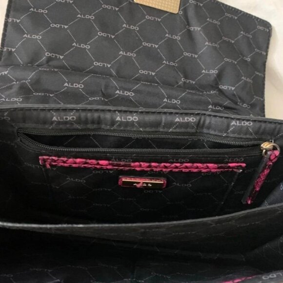 ALDO Gorgeous Bright Multi-Color/Gold Snakeskin Embossed Crossbody Bag EXC - Picture 6 of 6